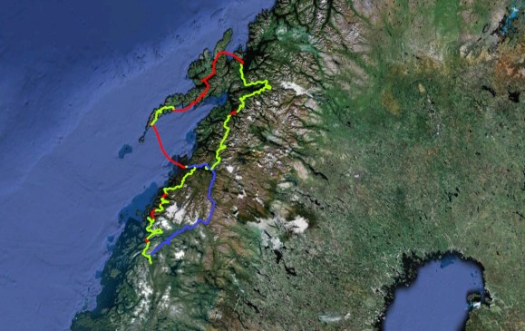 Linkið á myndina til að kíkja á leiðinna fá Wikiloc þessi mynd er tekinn frá Google earth foritinu